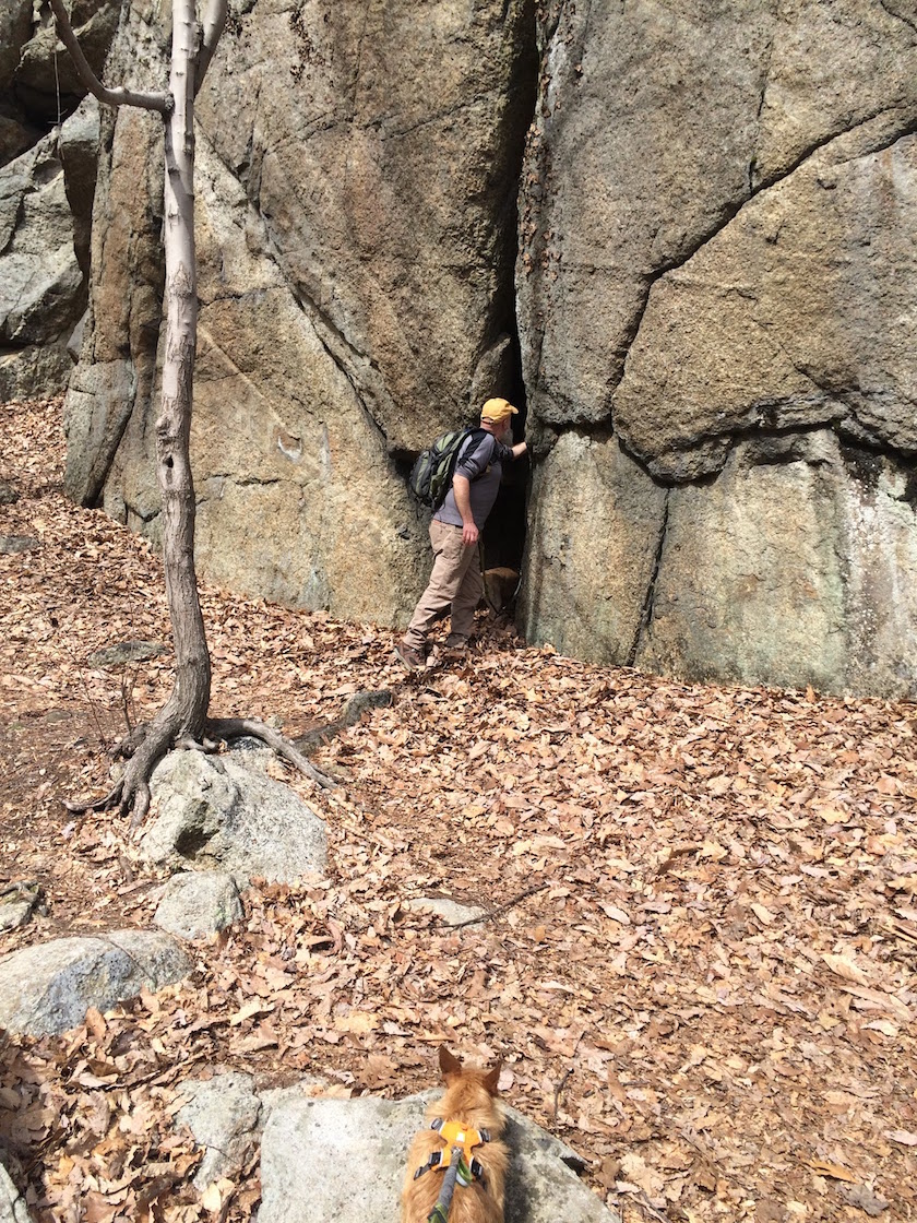 Adam Lee and Wolfgang exploring a Shenandoah cave
